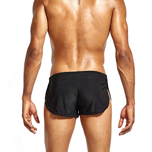 Mendove Men's Silk Split Side Boxer Lounge Sleeping Shorts Breathable Underwear4