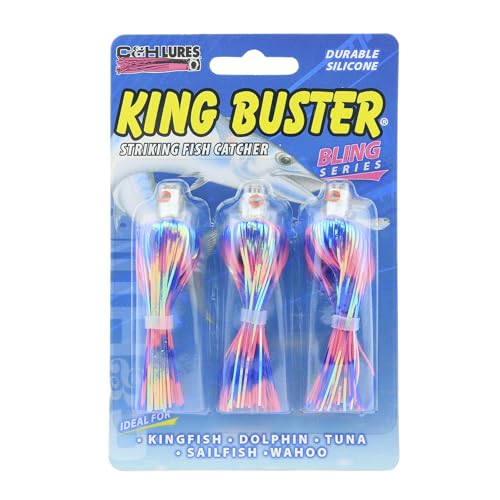 C&H Lures King Buster Bling - Series Saltwater Lures, Bait, 3 Pack, 2.5 in