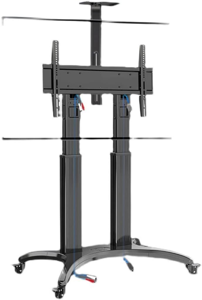 Aluminum Alloy TV Mobile Cart Lift 65"-85" LED LCD Plasma Stand with AV Camera