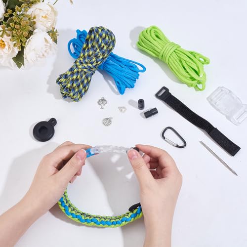 WEBEEDY 6 Sets Dog Collar Kit DIY Make Personalized Pet Collars with 30m Cord,Alloy Pendants,Tool and Instruction for Adult Beginners to Make 3 Dog Collar and 3 Bracelets Pet Lovers Gift - Image 4