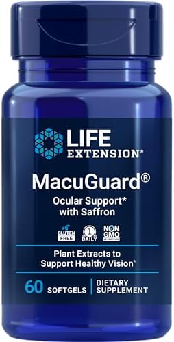 Life Extension MacuGuard Ocular Support with Saffron 60 softgels