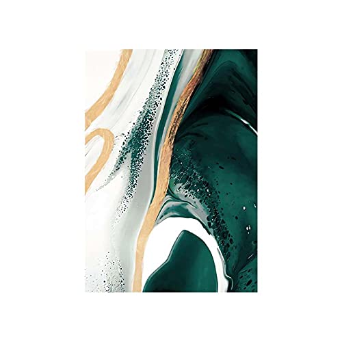 Affiches et impressions sur toile moderne feuille d'or plante verte 40x60cm - 3