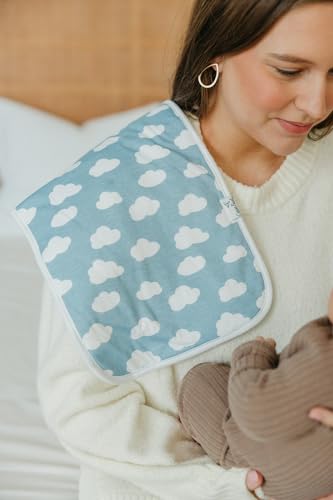 Image of Copper Pearl Premium Baby Burp Cloths - 3-Pack Large Cotton Burp Cloths, Extra Soft Spit Up Rags with 3 Absorbent Layers, Perfect for Baby Boy and Baby Girl Gifts (21 inch x 10 inch Size, Farmstead Set)