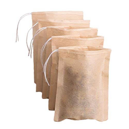 Pacote com 300 sacos de filtro de chá vazios para infusor de chá descartável com cordão de folhas so