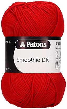 Patons Knitting Yarn, Acrylic, Red, One Size