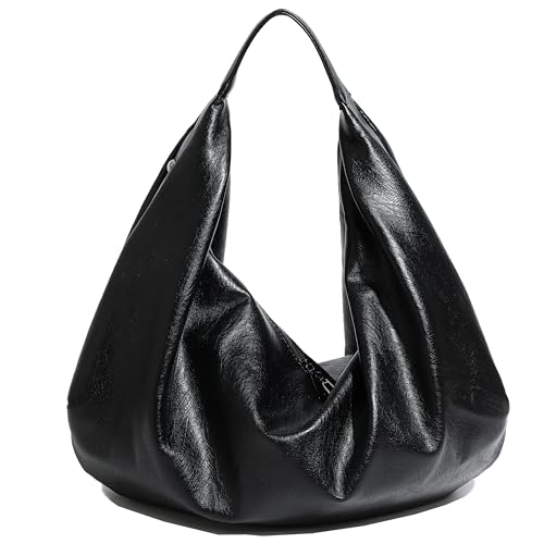 RAVESSIA Women's Large Soft Vegan Leather Slouchy