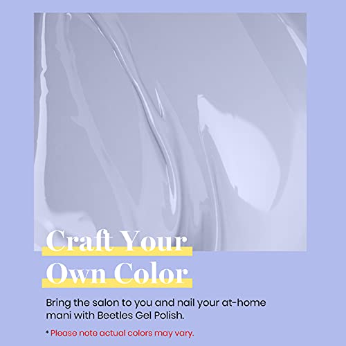 Beetles Grey Gel Nail Polish, 15ml Spring Grey Blue Gel Polish Soak Off UV LED Nail Lamp Nail Art Manicure Salon DIY Home 0.5Oz Nail Polish for Women