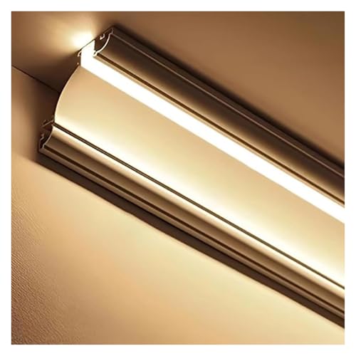 Profilé LED aluminium 300cm pour éliminer les points lumineux au plafond et plinthe