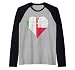 Bandiera Polacca Italiana Cuore Maglia con Maniche Raglan