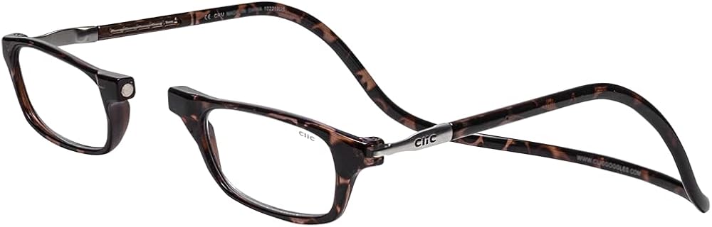 Clic Magnetic Reading Glasses, Computer Readers, Replaceable Lens, Adjustable Temples, Original