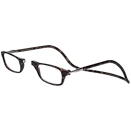 Clic Magnetic Reading Glasses for Men or Women, Computer Readers, Original (S-M, Tortoise, 3.50 Magnification)