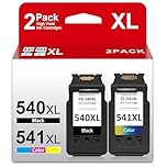 540XL 541XL Twin Pack Compatible for Canon 540 and 541 Ink Cartridges, Printer ink 540 541 XL, Ink cartridges 540 and 541 for Pixma TS5150 MG3650s MX475 MG3650 TS5151 MG4250 MG3600 MG3250 MG3550