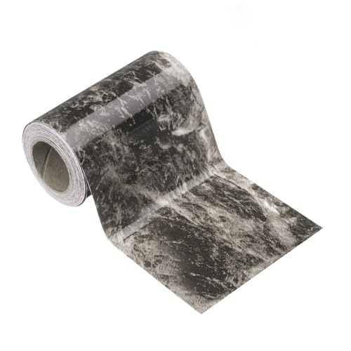 sourcing map Papel tapiz de grano de madera de 3 pulgadas x 16.4 pies, PVC, autoadhesivo, marco texturizado, impermeable, papel tapiz decorativo para pared, para suelo, puerta, mesa, gabinetes