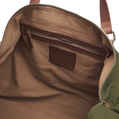 DRAKENSBERG Torba podróżna "Steve" - duża torba weekendowa, torba na siłownię w efektownym stylu vintage safari, dla kobiet, mężczyzn, zrównoważona ręcznie robiona, płótno, skóra, 60 l,