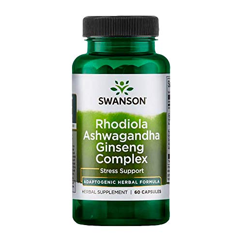 Rhodiola Ashwagandha Ginseng Complex Swanson 60cp 2un