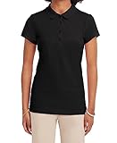 Nautica Junior's Uniform Short Sleeve Pique Polo, black, X-Small(1), NUFCB440-001