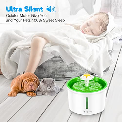 Isyoung Cat Fountain 1.6L Automatic Pet Water Fountain Pet Water Dispenser, Dog/Cat Health Caring Fountain And Hygienic Dog Fountain #TOP7