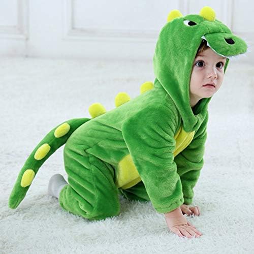 Costume De Dinosaure Enfant, Combinaison Dinosaure Cosplay Grenouillère Unisexe Avec Capuche - Vêtements De Nuit Pour Enfants - Halloween, Carnaval, Cosplay - Taille 110cm