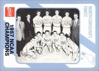 Tar Heels 1957 NCAA Champions Basketball Card (North Carolina) 1989 Collegiate Collection Coca Cola #100