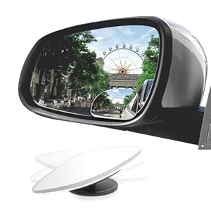 TIESOME 2Pcs Blind Spot Mirror, Car Side Mirror Blindspot, Adjustable Car Auxiliary Mirrors HD Glass Convex Lens Frameless Universal Wide Angle Mirror for Improved Traffic Safety, fan-shaped(Fan)