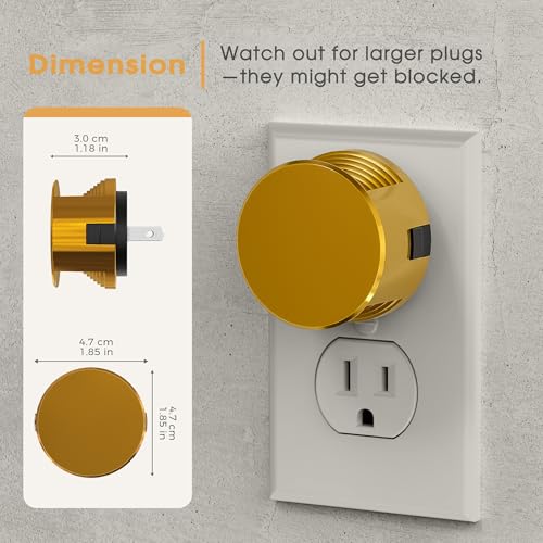 Image of Briignite Night Lights Plug into Wall [2 Pack], Dusk to Dawn Sensor Nightlight, Brightness Adjustable, 3000K Soft White, Dimmable Plug in Night Light for Bedroom, Hallway, Stairs, Kitchen