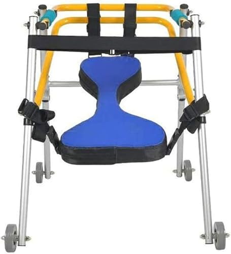 Andador, Andador Plegable Ligero para Parálisis Cerebral Infantil, Andador Rollator, con bipedestador acolchado infantil, para niños pequeños, niños, adolescentes con necesidades especiales(Large)