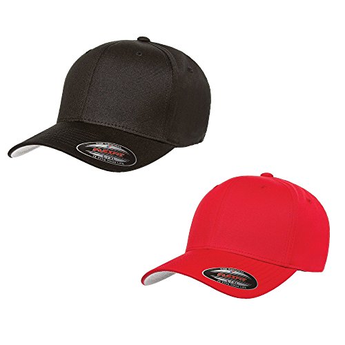 Flex fit Herren Baseball Cap Gr. L/XL, schwarz / rot