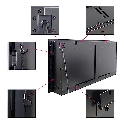 Udorich Heating with 36 Inch Recessed Electric Fireplace, Ultra Thin Design, Multi-Color Flame Options, Remote Control, Black - Image 5