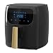 Produktbild ICQN Heißluftfritteuse 6L XL Friteuse Heissluft Fritteusen Air Fryer, Digitalem LED-Touchscreen, 6 Programmen, ohne ÖL, 1300W Fritteuse Airfryer, Fettfrei, Schwarz