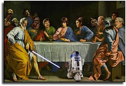 LLK Last Supper The Rise of Skywalker Jesus - Curious Christian Canvas Art Poster and Wall Art Picture Print Modern Family Bedroom Decor Posters 16x24inch(40x60cm)