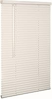 Vista 7 de LOTUS & WINDOWARE - Mini persiana de aluminio sin cuerda de 1 pulgada, 25 pulgadas de ancho x 84 pulgadas de largo, blanca, persianas metálicas