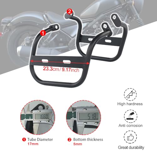 Xitomer Saddlebag Support Racks Fit for Rebel CMX250 CMX300 CMX500 2017-2025 Motorcycle Pannier Racks Side Carrier - Thumbnail 2