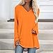 WWPPAION Long Sleeve Shirts for Women Lounge Cotton V Neck Casual Basic Blouse Flowy Loose Tunic Tops Beach Spring Fashion