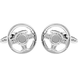 Gemelos de temática para automóviles y motocicletas. Gemelos originales vendidos por pares – Accesorio de fantasía de fiesta o disfraz camisa y chaqueta de traje, Smoking, Volante de coche, Talla