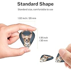 Ensemble de 6 médiators de guitare Chihuahua mignon pour guitare acoustique, guitare électrique, basse, ukulélé – fin… - Les Beatles, Paul McCartney, John Lennon, RIngo Starr, George Harrison Ensemble de 6 médiators de guitare Chihuahua mignon pour guitare acoustique, guitare électrique, basse, ukulélé - fin… – Image 6