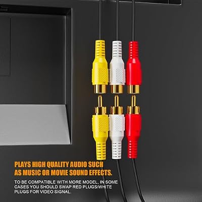 PANPEO AV Adapter, Video AV Component Adapter Cable Replacement for TCL TV, 3 RCA to 3.5mm AV Input Adapter - 2pack