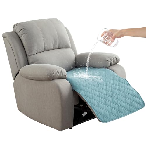 Image of Genina Waterproof Recliner Chair Covers, Recliner Cover for Dog Pets Friendly, Washable Antislip Reclining Chair Cover Furniture Protector, Sofa Slipcover for Living Room(23.6inch /Blue)