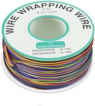 UMTMedia® - Wrapping Wire MIXED 250M - 30AWG Insulated Silver Plated Single Core Copper PCB 0.25mm Kynar