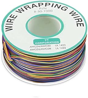 UMTMedia® - Wrapping Wire MIXED 250M - 30AWG Insulated Silver Plated Single Core Copper PCB 0.25mm Kynar