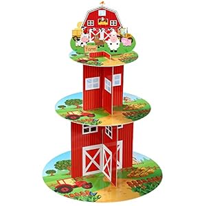 Zopeal Bauernhof Cupcake-Ständer 3 Ebenen TV0664