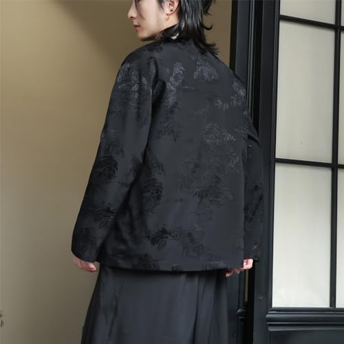 Seidarise Men Hanfu Chinese Traditional Clothes Kung Fu Shirt Long Sleeved Coat - Thumbnail 6