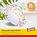 Glad Round Disposable Paper Bowls, Picnic Design - Heavy Duty, Soak Proof, Cut-Resistant, Microwavable Bowl for All Foods & Daily Use, 12 Oz, 50 Count