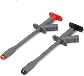 TestHelper TP760 Safety Plunger Alligator Crocodile Test Clip Probe of clamp Clip with 4mm Socket Connection Flexible Spring Jaw