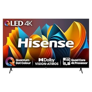 Hisense 85 Inch 4K QLED Smart TV 85E7NQTUK - Quantum Dot Colour, 4K AI Processor, Dolby Vision Atmos, Smooth Motion, Sports Mode, Vidaa OS with Freely, Youtube, Netflix and Disney+ (2024 Model)