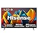 Hisense 85 Inch 4K QLED Smart TV 85E7NQTUK - Quantum Dot Colour, 4K AI Processor, Dolby Vision Atmos, Smooth Motion, Sports Mode, Vidaa OS with Freely, Youtube, Netflix and Disney+ (2024 Model)