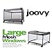 Joovy Room² Large Portable Playpen for Babies and Toddlers with Nearly 10 sq ft of Space, Large Mesh Windows for 360 View, and Waterproof Mattress Sheet - Folds Easily when Not in Use (Charcoal)