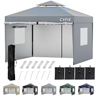 Amazon | CYFIE タープテント 3mx3m サイドシート4枚付き ワンタッチ