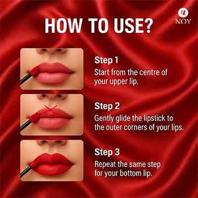 Image of NOY Lipstick Set Waterproof Ultra Matte Long Stay Comfort Matte Lip Combo Cherry Pink, Maroon Pack of 2