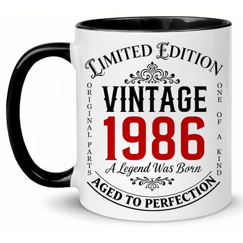 1986 40th Birthday Gifts for Women Men, Vintage 1986 Coffee Mug, Turning 40 Years Old Gift for Mom, Dad, Uncle, Aunt, Born in 1986, 40th birthday Gifts Ideas, Fathers Day Mothers Day Christmas 11oz