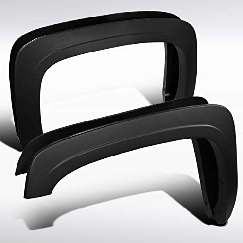 Autozensation Compatible with Chevy Silverado 1500 2500Hd 3500Hd 2007-2013, 4PC Front + Rear Factory Style Black Fender Flares